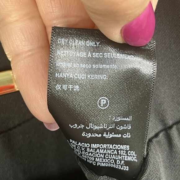 Bebe Bar Detail Jumpsuit Women’s Size Medium Black Gold Bar New - Picture 11 of 13